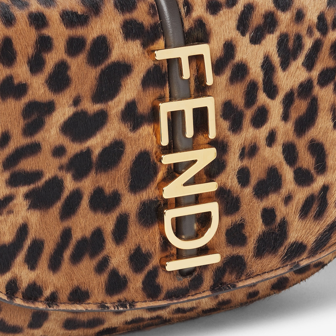 FENDI Fendigraphy Wallet On Chain Brown cavallino calfskin wallet - Image 4